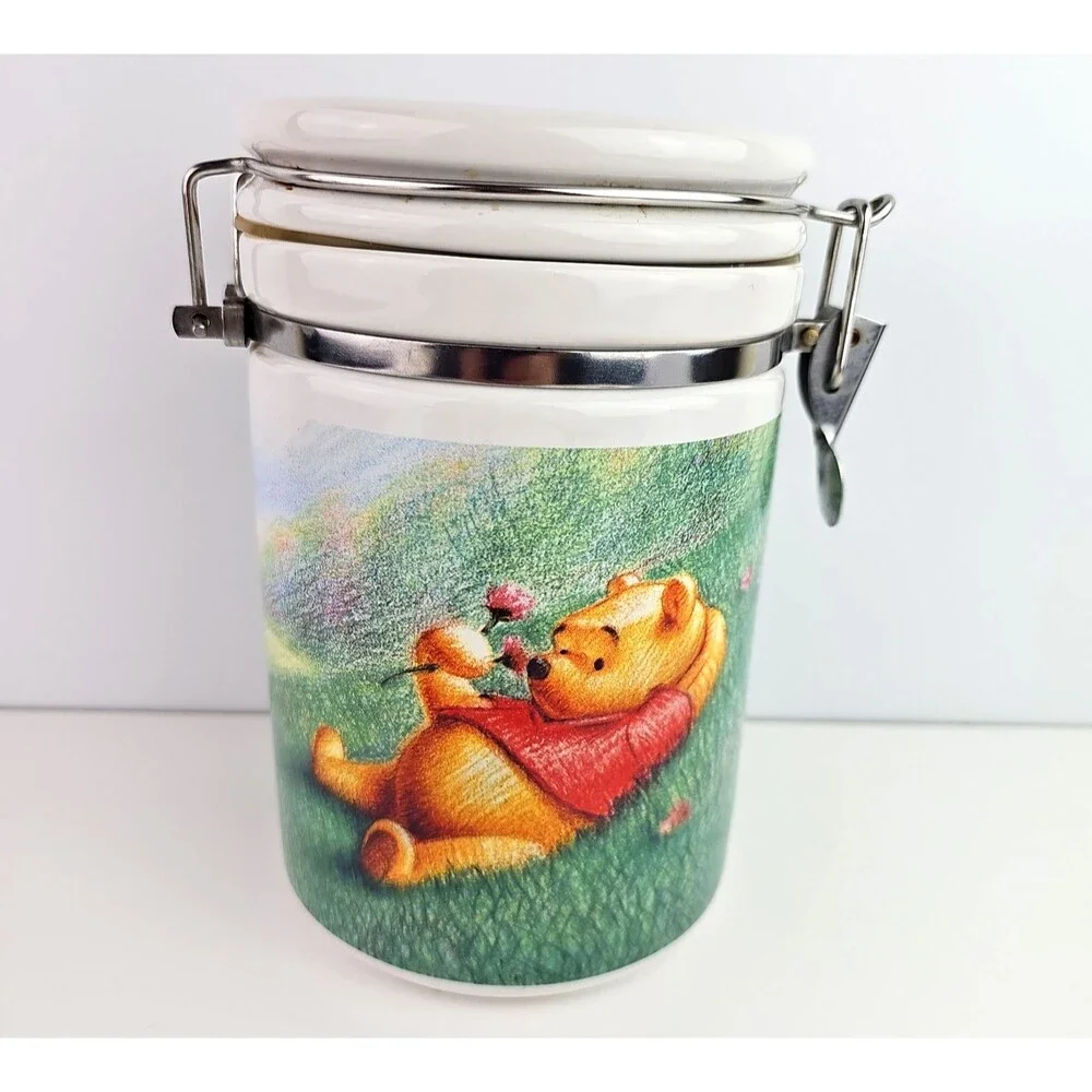 Disney Winnie the Pooh Canister 8 inch Simply Pooh Made In Thailand Sealed Lid